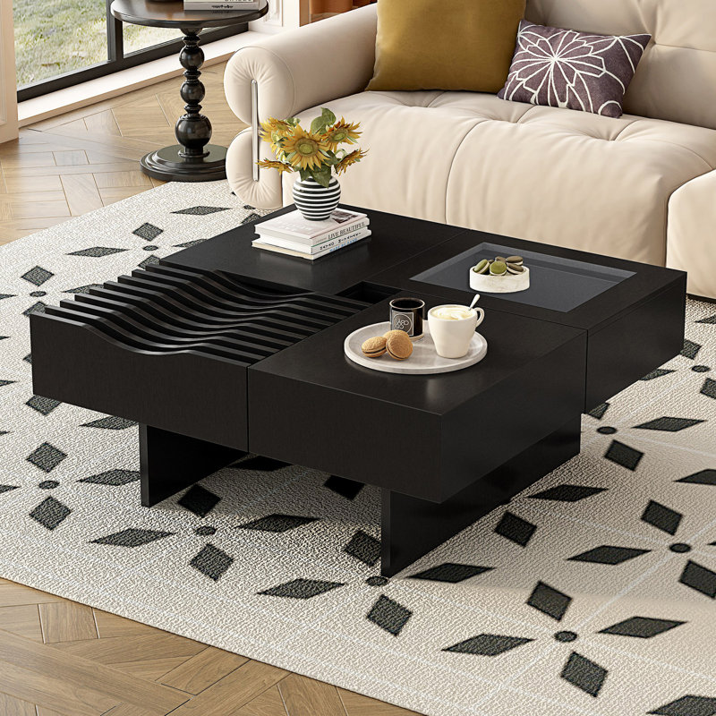 Table basse seulement la table, pas de chaises., Noir