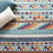 Reflect Cadhla Vintage Abstract Geometric Lattice 5x8 Indoor and Outdoor Area Rug in Multicoloured-96229935