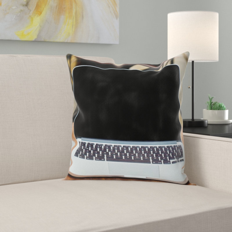Housse et insert de coussin carré café