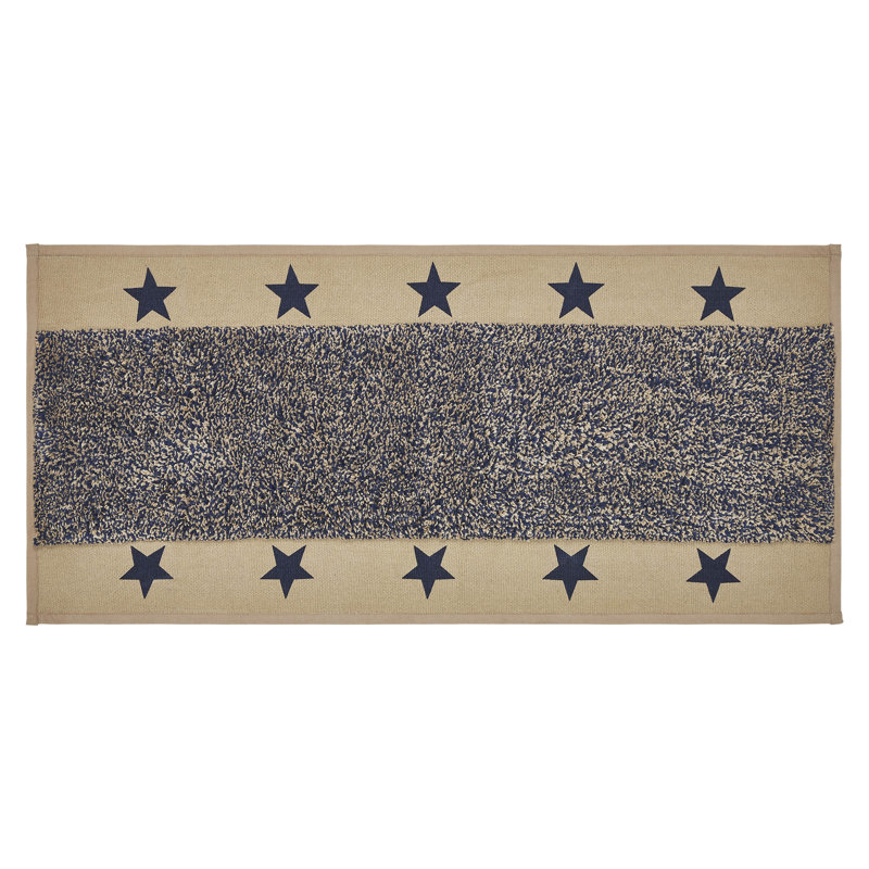 Cotton Blend Non-Slip Bath Mat, 17"W x 36"L