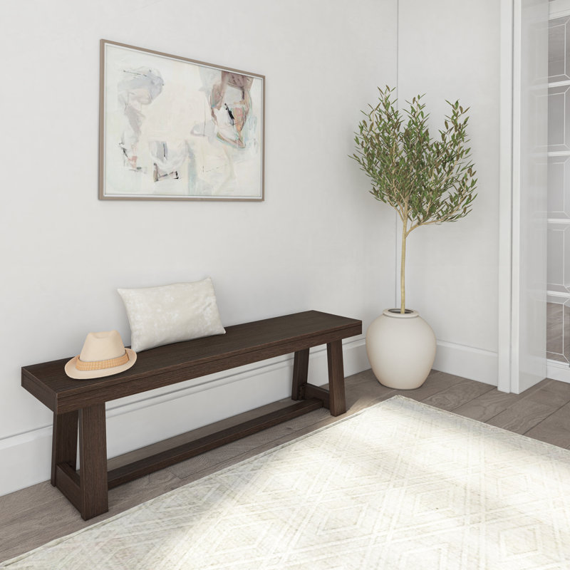 Linzy Classic Wood Bench, Walinut