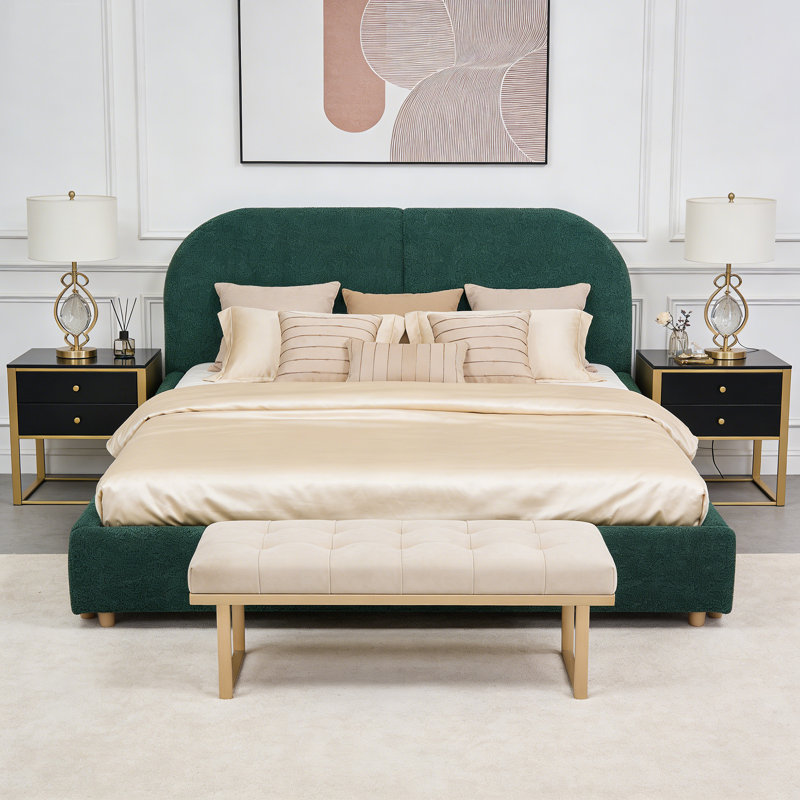 Cadre de lit grand lit, Vert
