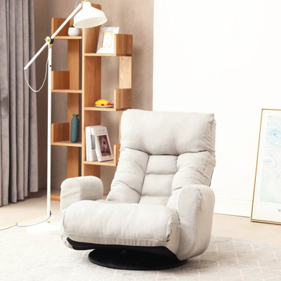 Chaise longue relaxante avec tête réglable et siège pivotant à dossier réglable