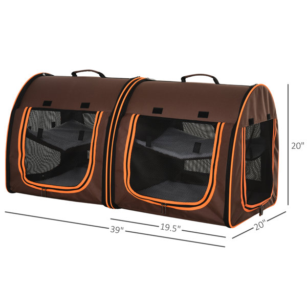 Extra Large Cat Carrier for 2 Cats, Portable Soft Sided Large Pet Carrier  for Tr