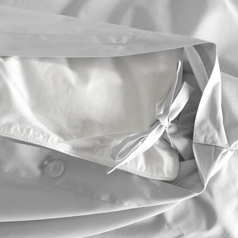 Clean Design Home T300 Percale Duvet Set, Gray, King Duvet Cover + 2 King Shams