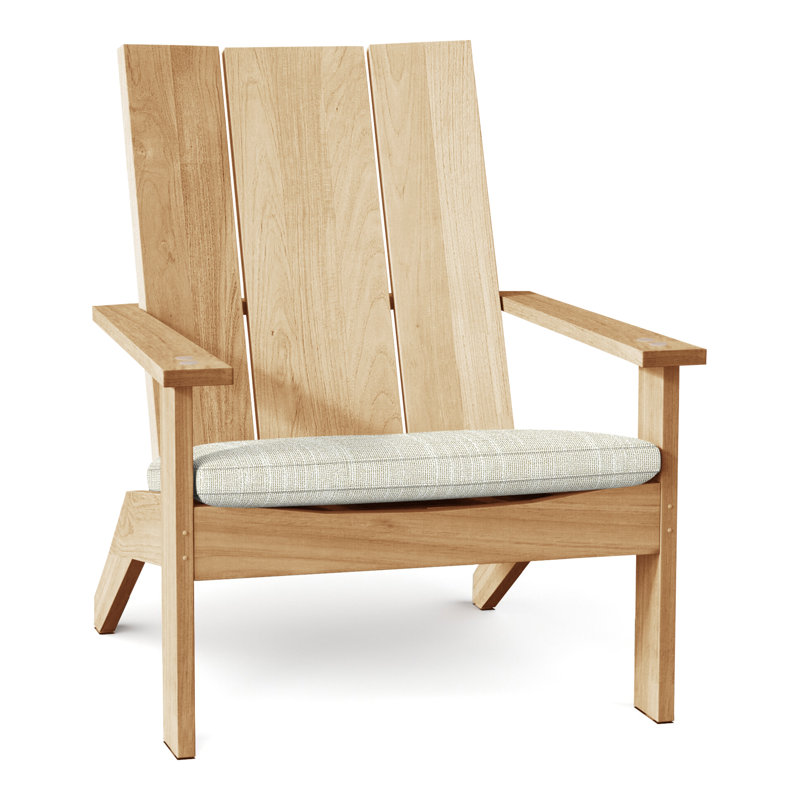 Ashland Teak Adirondack - Natural Teak, Welt, Rollo Cream, Natural Teak