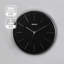 GEEPAS 3D Number Wall Clock Black Analog Silent Timepiece, Modern Glass Cover Design for Home Living Room Office Decor, Non-Ticking Battery Operated, 2 Year Warranty