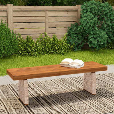 Outdoor 1Pcs Acacia Wood Bench