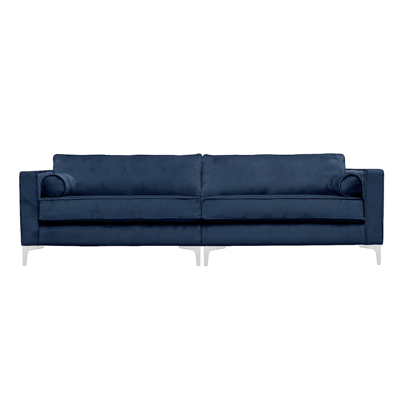 Georgio 4 Seater Velvet Sofa, Navy