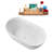51" Streamline Soaking Glossy White Freestanding Tub and Tray With Internal Drain-101413456