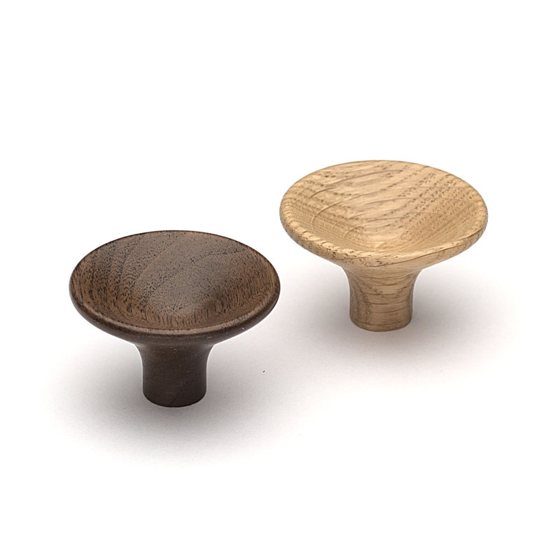 1.5" Diameter Round Knob, Walnut