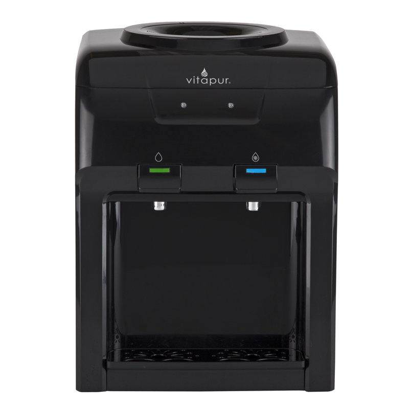 Vitapur Black Countertop Room and Cold Water Dispenser
