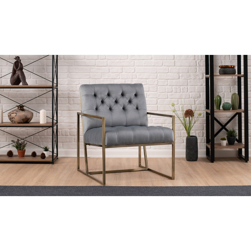 Fauteuil Aldobrando, 100 % polyester gris