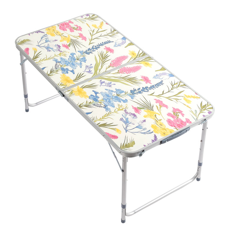 4 pi. Table de patio pliante en aluminium