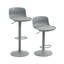 Tabourets de bar rotatifs à hauteur de comptoir modernes en similicuir (ensemble de 2 pièces)-749618005