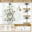 Lustre géométrique rotatif à 8 lumières à intensité variable-917840669