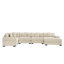 Canapé modulaire surdimensionné surdimensionné en nuage, canapé modulaire convertible, accoudoirs très larges avec repose-pieds, tissu en velours côtelé de qualité supérieure, conception ergonomique, assemblage facile, pour le salon, crème