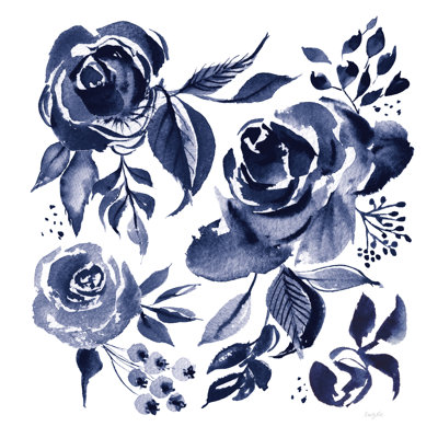 Delft Delight IV DB No Words by Kristy Rice - Wrapped Canvas Painting