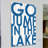 «Go Jump in the Lake», reproduction d'art textuel sur bois-801062726