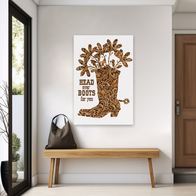 Head Over Boots For You - Contemporary Western Whimsical Head Over Boots For You Art
