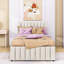 Lit plateforme tapissier avec lit gigogne et 3 tiroirs-34695218-34695223