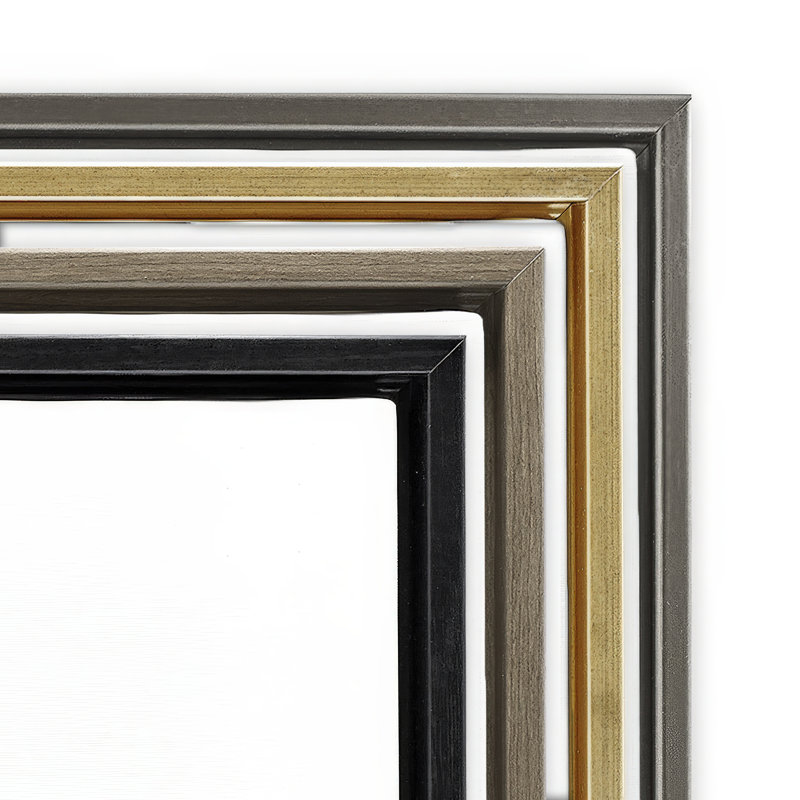 Egrets Color Pop Flowers 2 PC Framed Floater Canvas Set by Melissa Wang, Gold Floater Framed, 18" H x 18" W