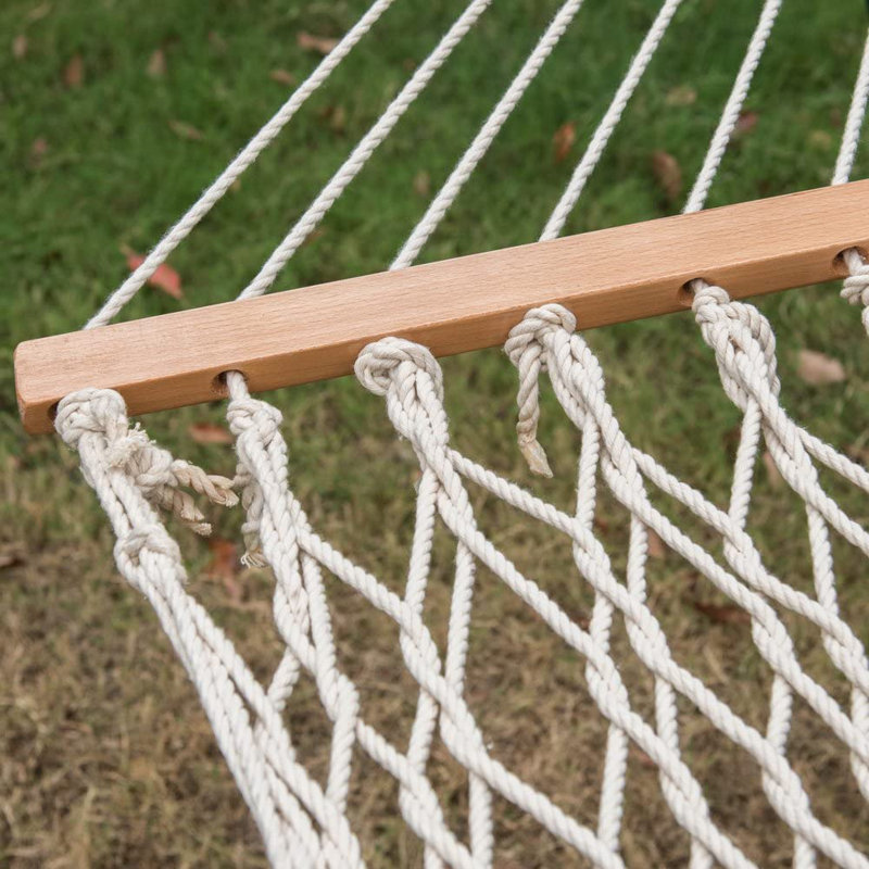 Hamac double en corde de coton Lazy Daze, Naturel