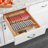 Rev-A-Shelf Two-Tier Wood Trim-to-Fit Knife Block Kitchen Drawer Organizer Insert -133740505