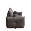 Coussin de siège moelleux et relaxant en laine d'agneau grise Modern 2 - Base stable et rayure - Coussins