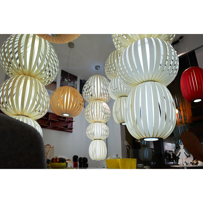 Totem 1 - Light LED Pendant, Ivory White, 2700K LED, 61" H x 28.7" W x 28.7" D
