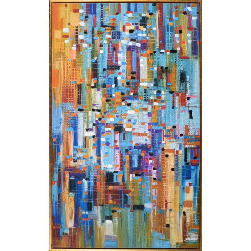 City 1 by Ekaterina Ermilkina - Painting on Canvas