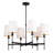 Ranshaw 6 - Light Steel Dimmable Chandelier