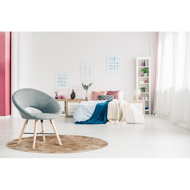 Solid Colour Area Rug, Round 150cm