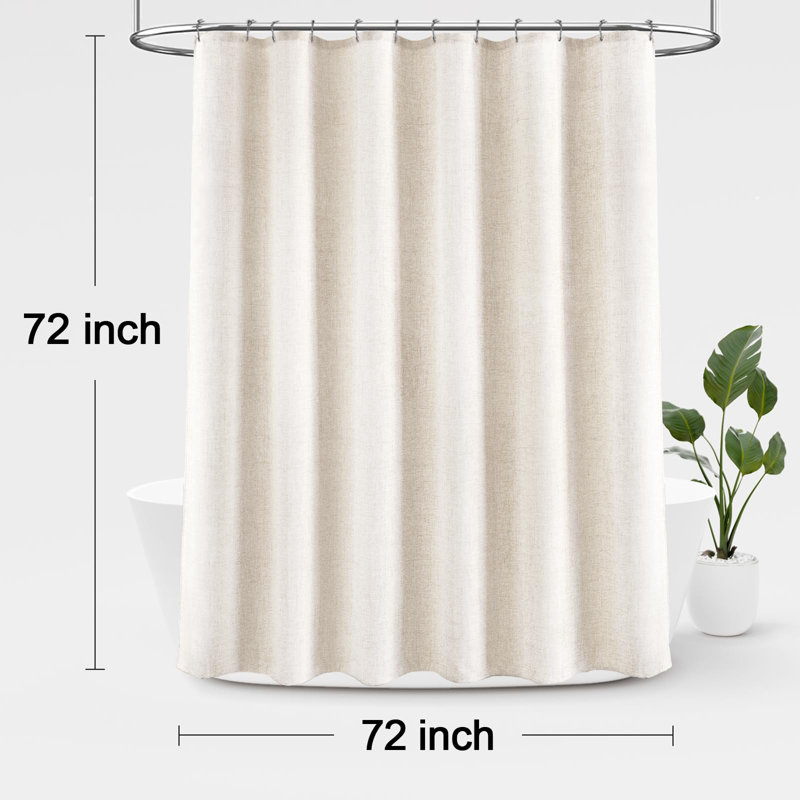 Ruhhena Shower Curtain, Flax White