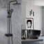 44.8" Height Adjustable Solid Brass Complete Shower System With Rough-In Valve-62352622