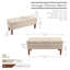 Banc de rangement en tissu Amatucci avec pieds en bois d'hévéa-1370699239