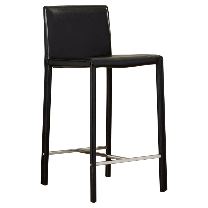Tabouret de bar et de comptoir Anneriet, Noir, Tabouret de bar (assise de 30 po de hauteur)