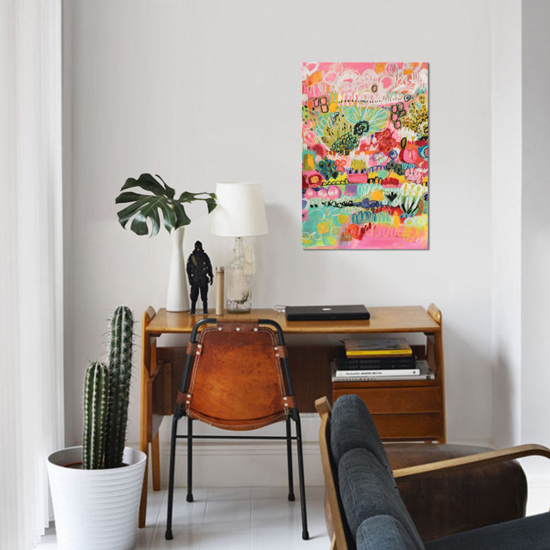 «Boho Garden III», reproduction sur toile, H 18 po x l 12 po x P 1,5 po, Toile tendue, Pas de tapis