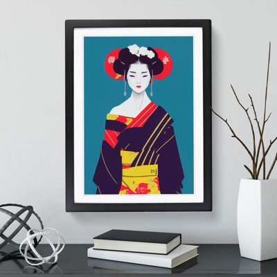 Beautiful Geisha - Framed Print