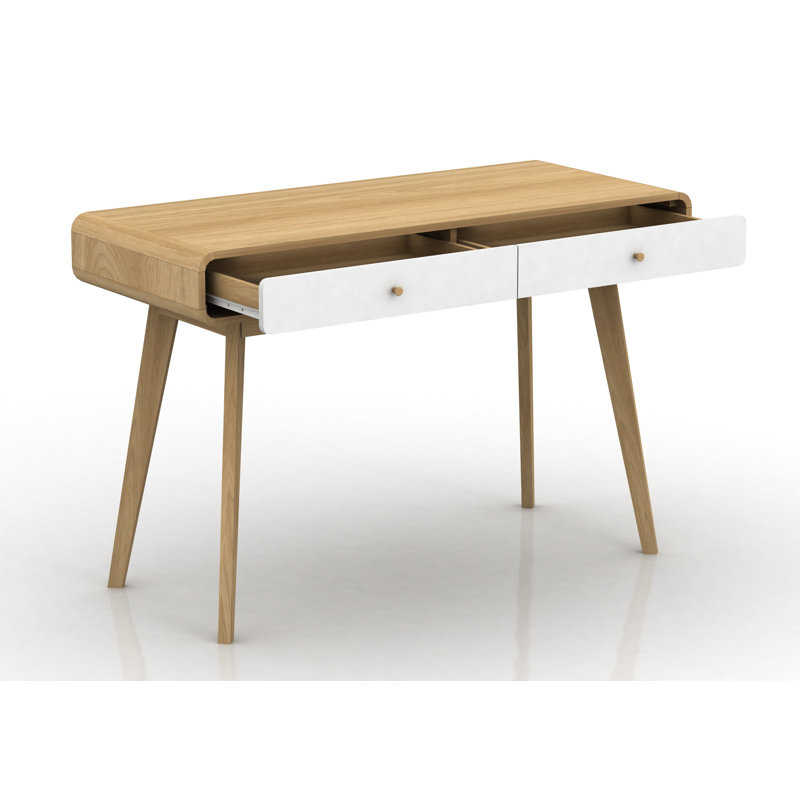 Justine Writing Desk, Oak/White