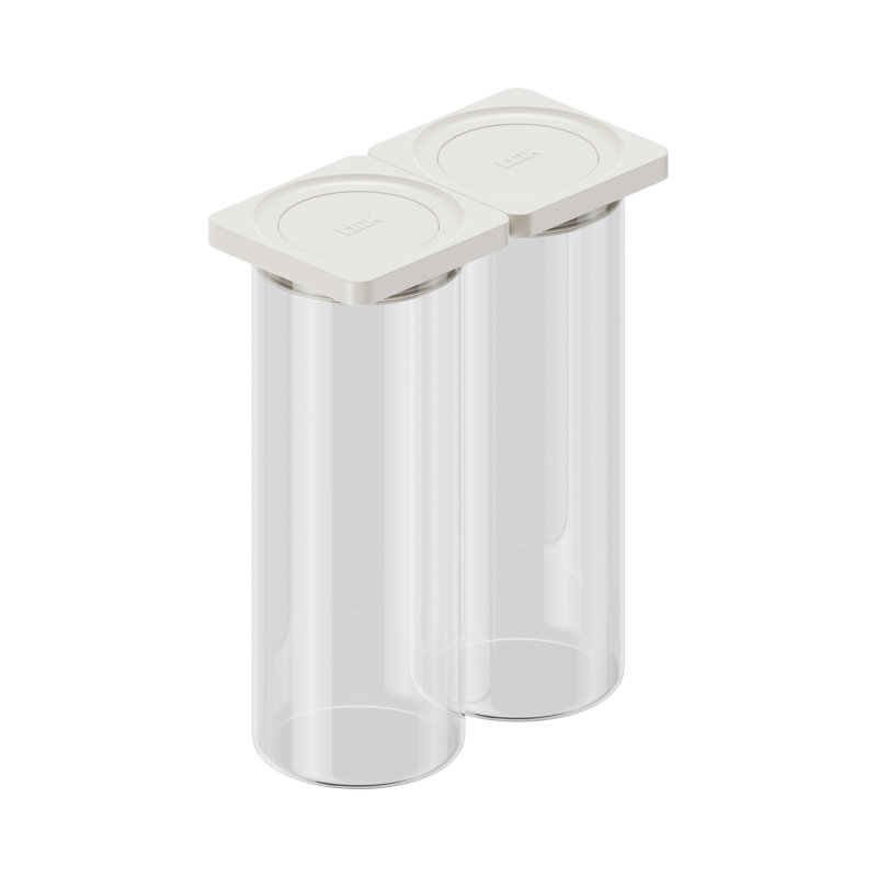 Enylah Grand lot de 2 boîtes de conservation alimentaire, 2,4 L, Crème