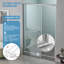 Porte de douche coulissante double semi-sans cadre l 56 à 60 po x H 76 po avec verre trempé transparent de 5/16 po (8 mm)-121085846