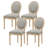 4piece-Upholstered Side Chair king Louis Back Solid Wood Dining Chairs-634067729