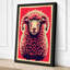 Vibrant Sheep Boho - Wrapped Canvas-332603178-332603183