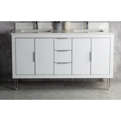 Ensemble de meuble-lavabo double 60 po Anaie