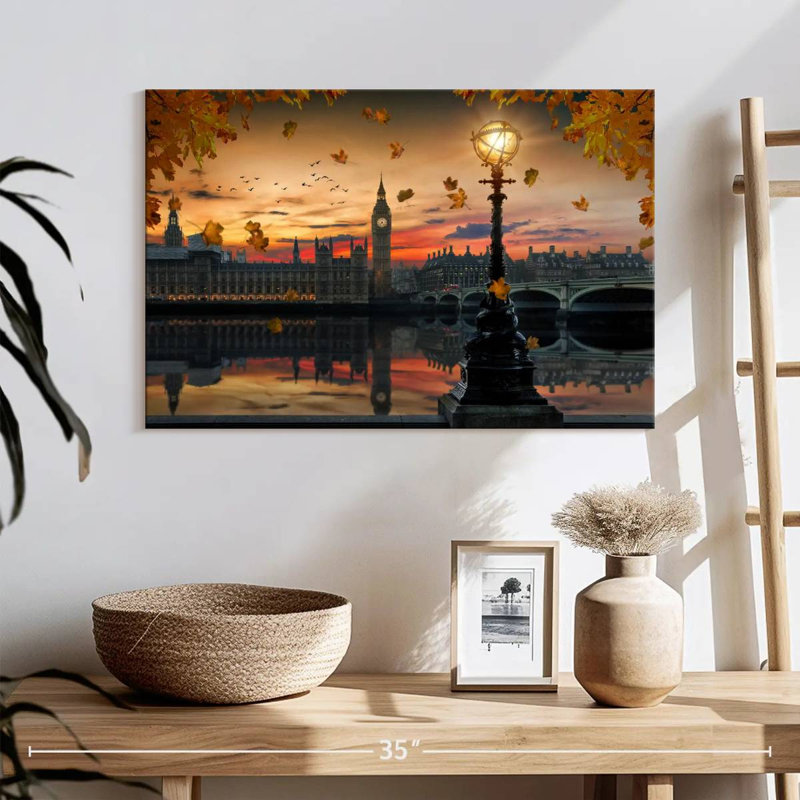 Paysage d'automne Sireci à Londres, H 16 po x l 24 po