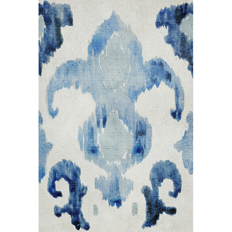 Sapphire Ikat II by Chariklia Zarris - Wrapped Canvas Art Prints, 76cm H x 51cm W