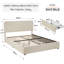 Double Size Upholstered Beds, Modern Platform Bed Frame With Adjustable Headboard And 4 Storage Drawers, Wooden Slats Support, No Box Spring Needed-672314070