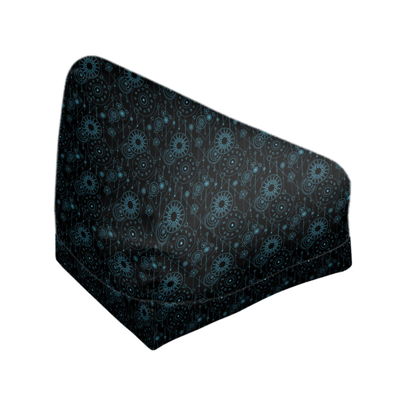 Fauteuil à billes standard & Leffel, H 86 po x l 27 po x P 43 po, Noir / Bleu, Rembourrage poly