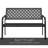 Eveliina Steel Carved-back Floral Bench-1318159066